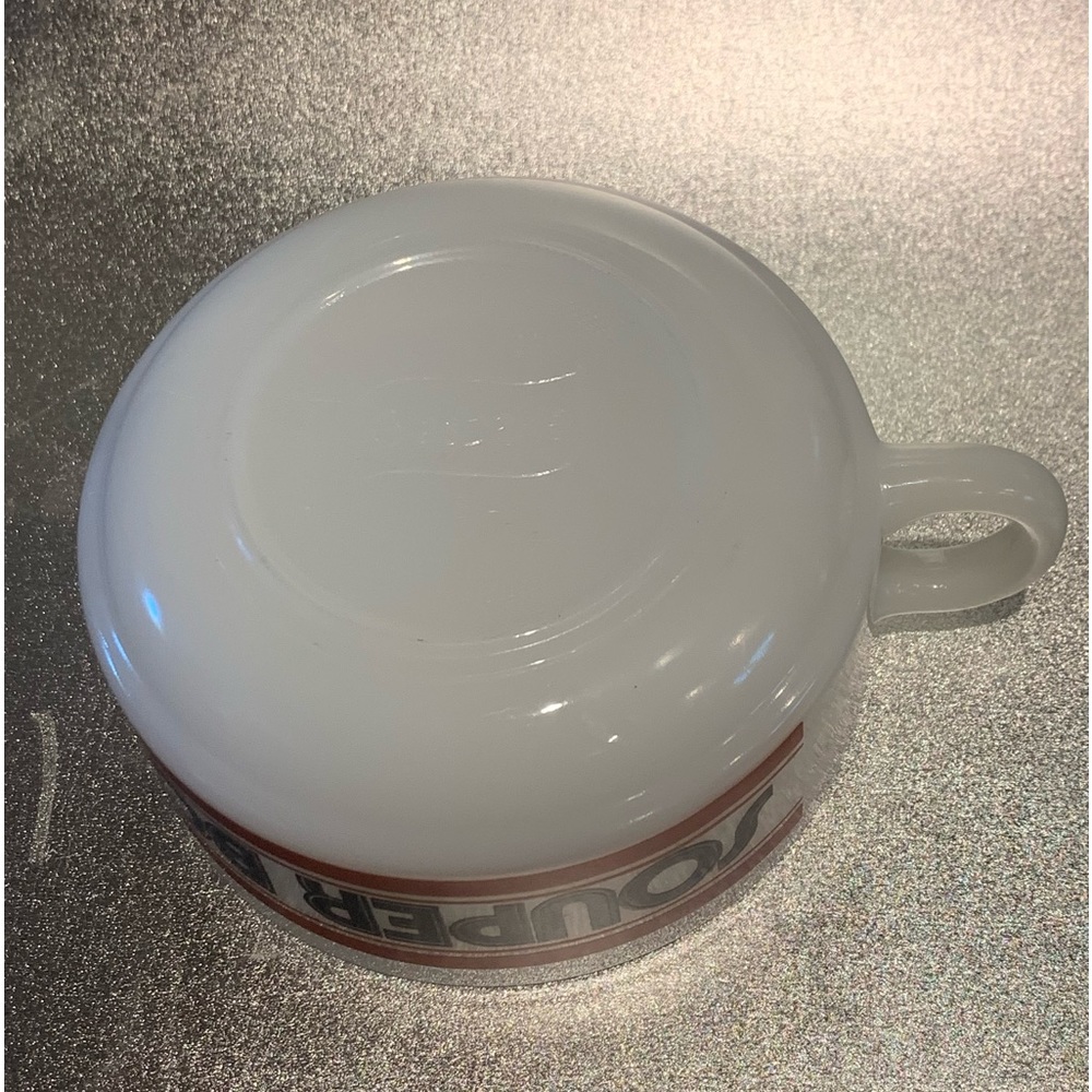 Vintage Glasbake Soup Bowl Mug Souper Bowl Chili Cereal Milkglass MCM 14 Oz - Picture 2 of 12